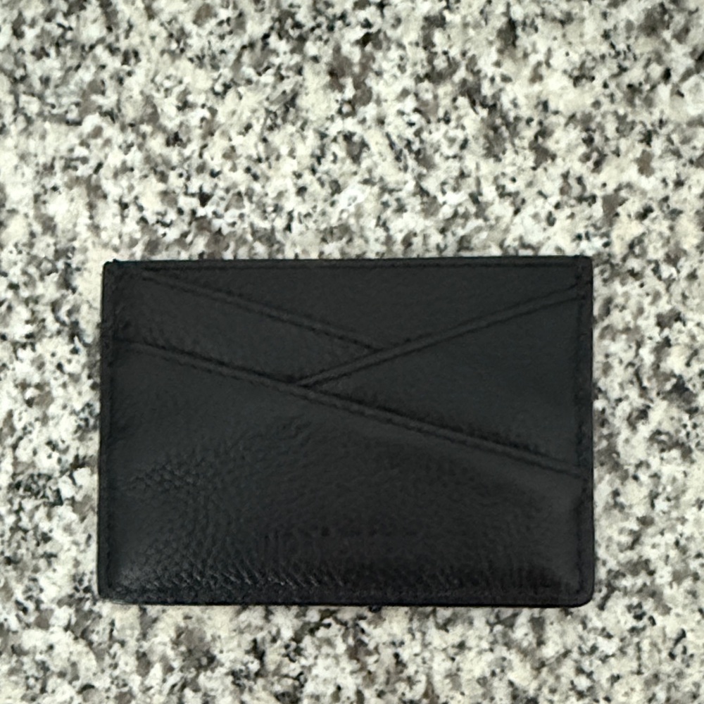 Nordstrom Black Textured Card Holder
